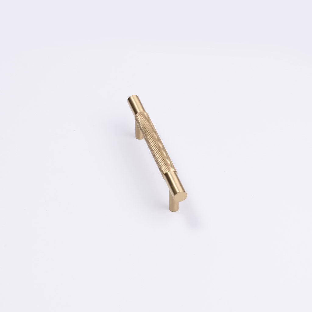 Brushed Brass Knurled Drawer Pull - Charmian - Manovella