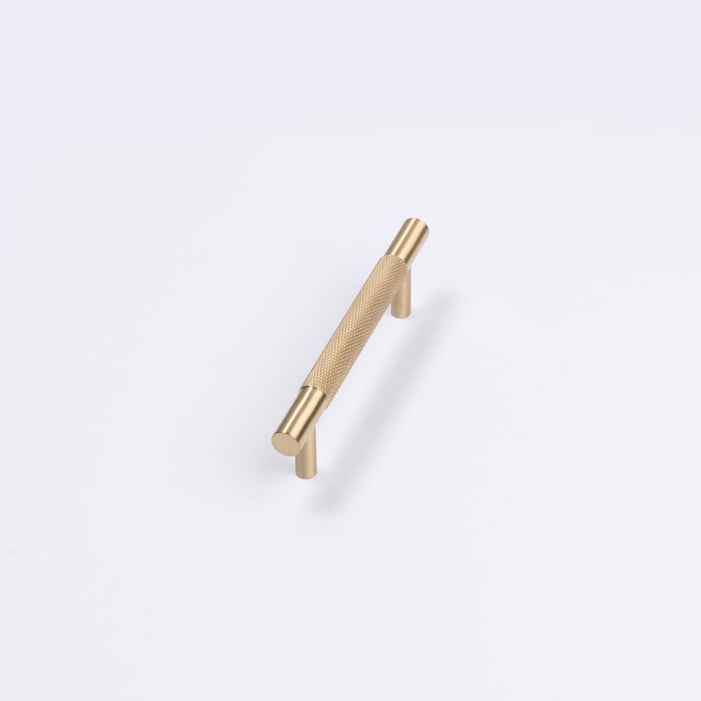 Brushed Brass Knurled Drawer Pull - Charmian - Manovella