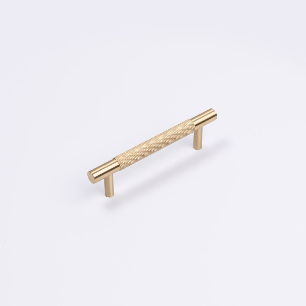 Brushed Brass Knurled Drawer Pull - Charmian - Manovella