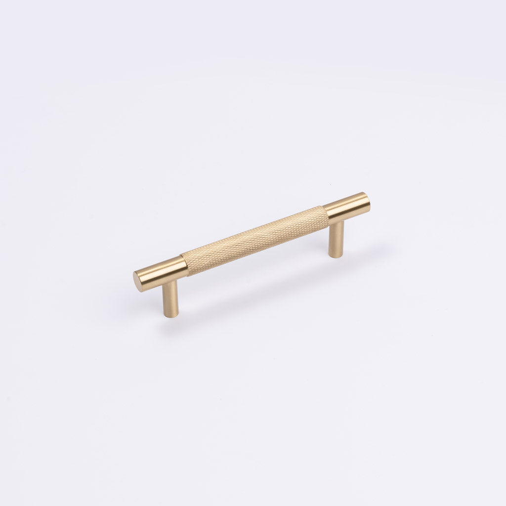 Brushed Brass Knurled Drawer Pull - Charmian - Manovella