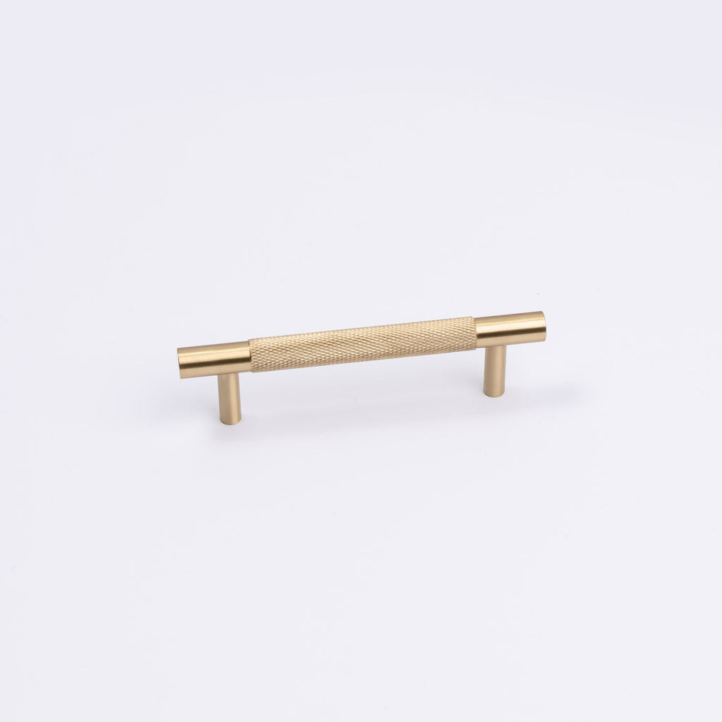 Brushed Brass Knurled Drawer Pull - Charmian - Manovella