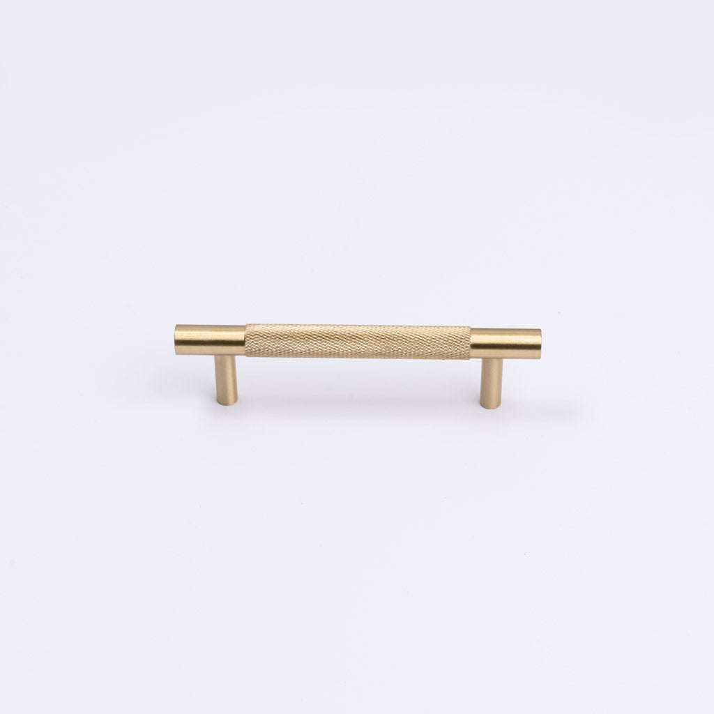 Brushed Brass Knurled Drawer Pull - Charmian - Manovella