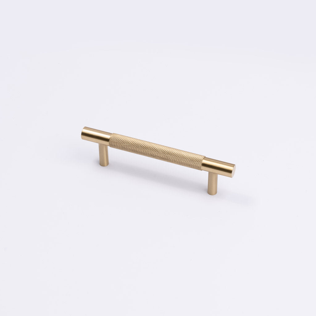 Brushed Brass Knurled Drawer Pull - Charmian - Manovella