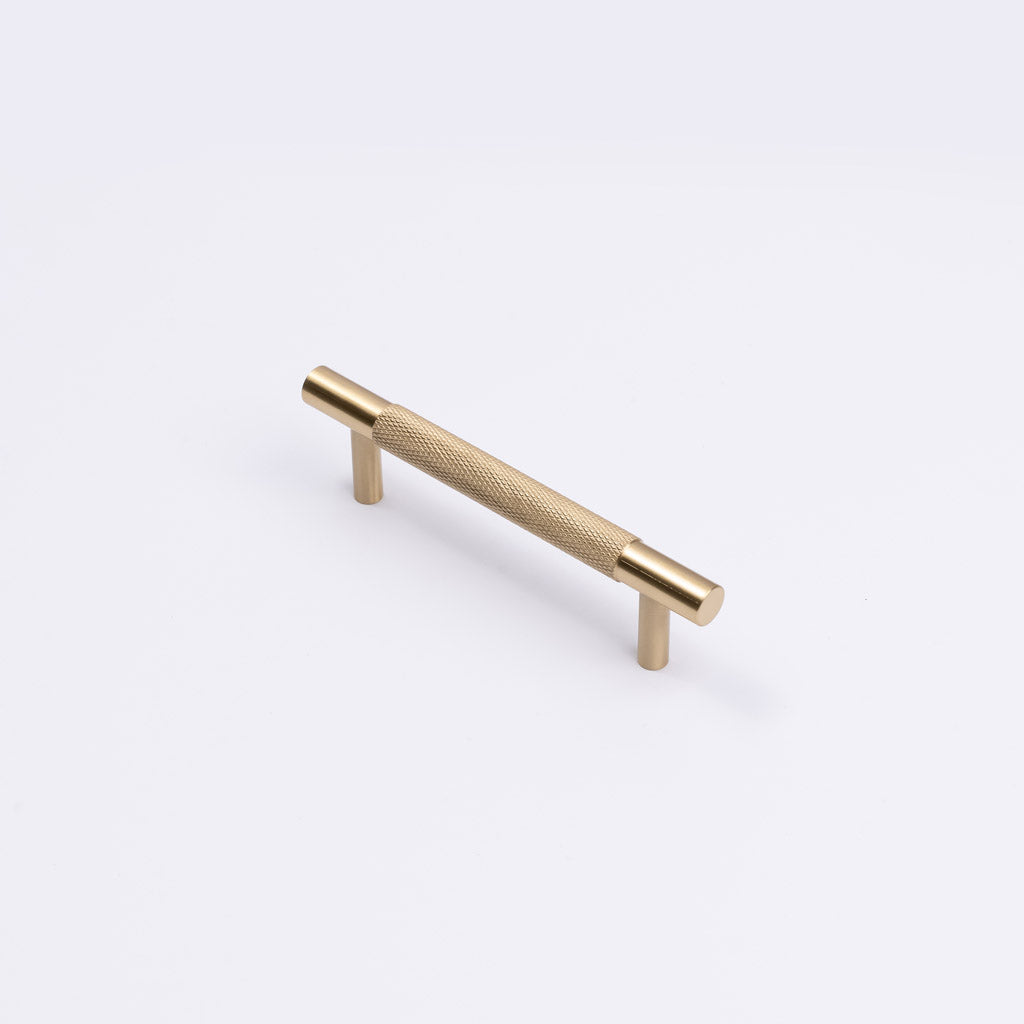 Brushed Brass Knurled Drawer Pull - Charmian - Manovella