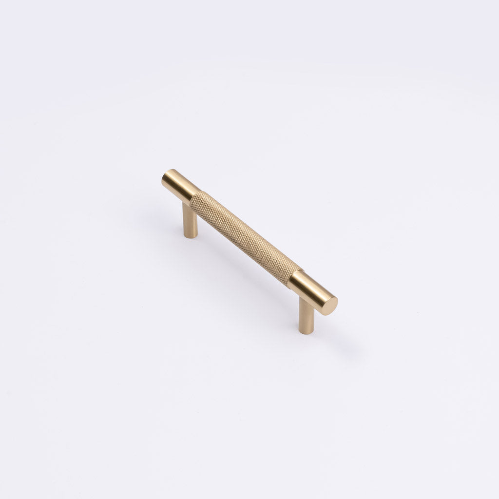 Brushed Brass Knurled Drawer Pull - Charmian - Manovella