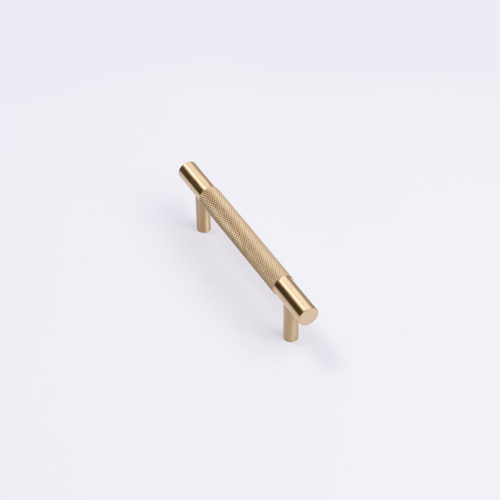 Brushed Brass Knurled Drawer Pull - Charmian - Manovella