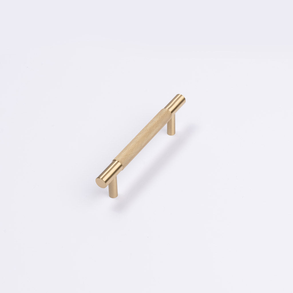 Brushed Brass Knurled Drawer Pull - Charmian - Manovella