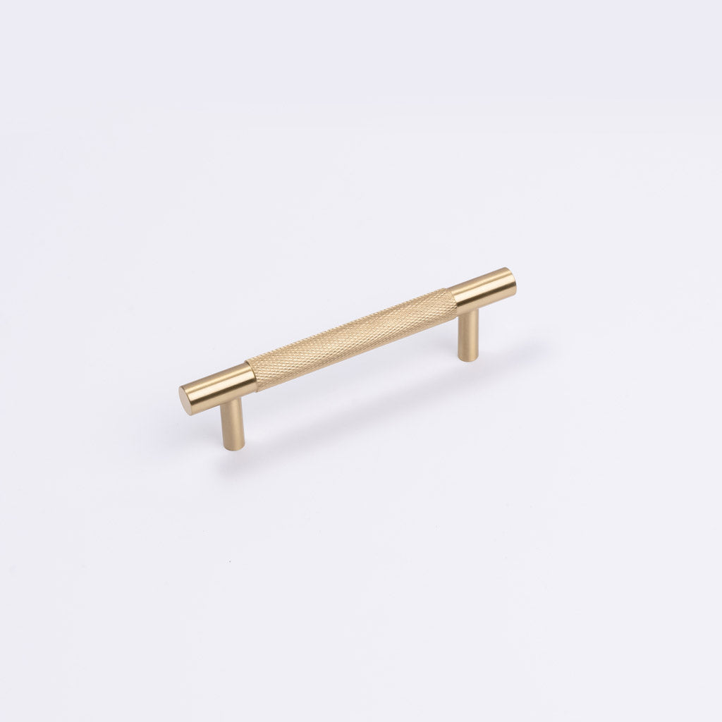 Brushed Brass Knurled Drawer Pull - Charmian - Manovella