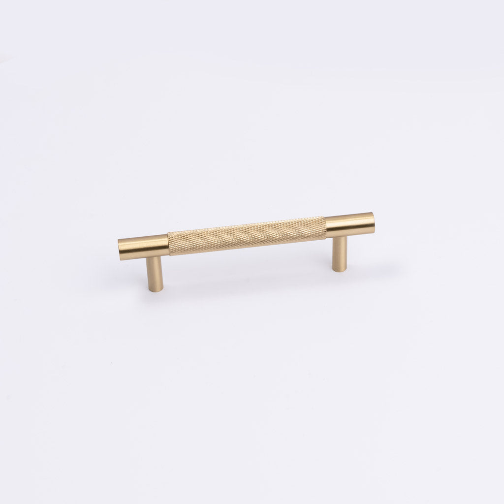Brushed Brass Knurled Drawer Pull - Charmian - Manovella