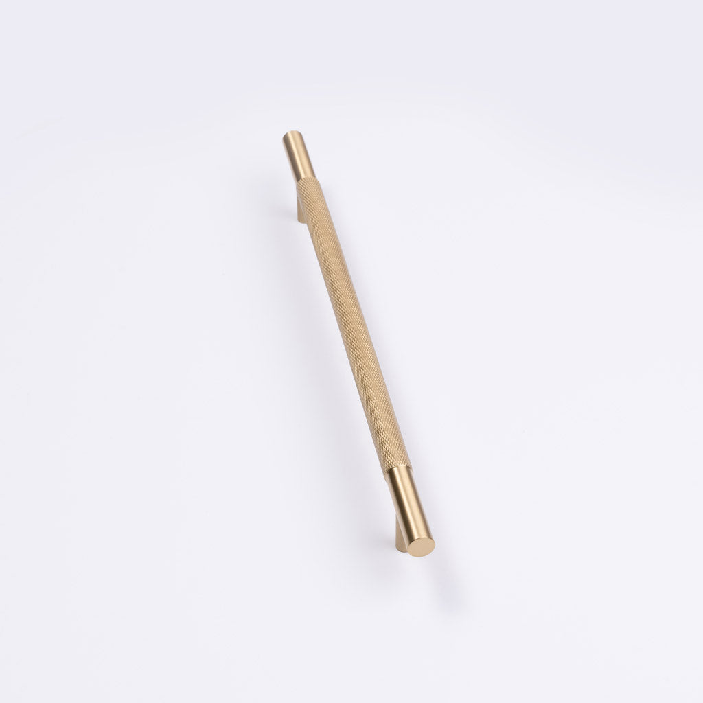 Brushed Brass Knurled Drawer Pull - Charmian - Manovella