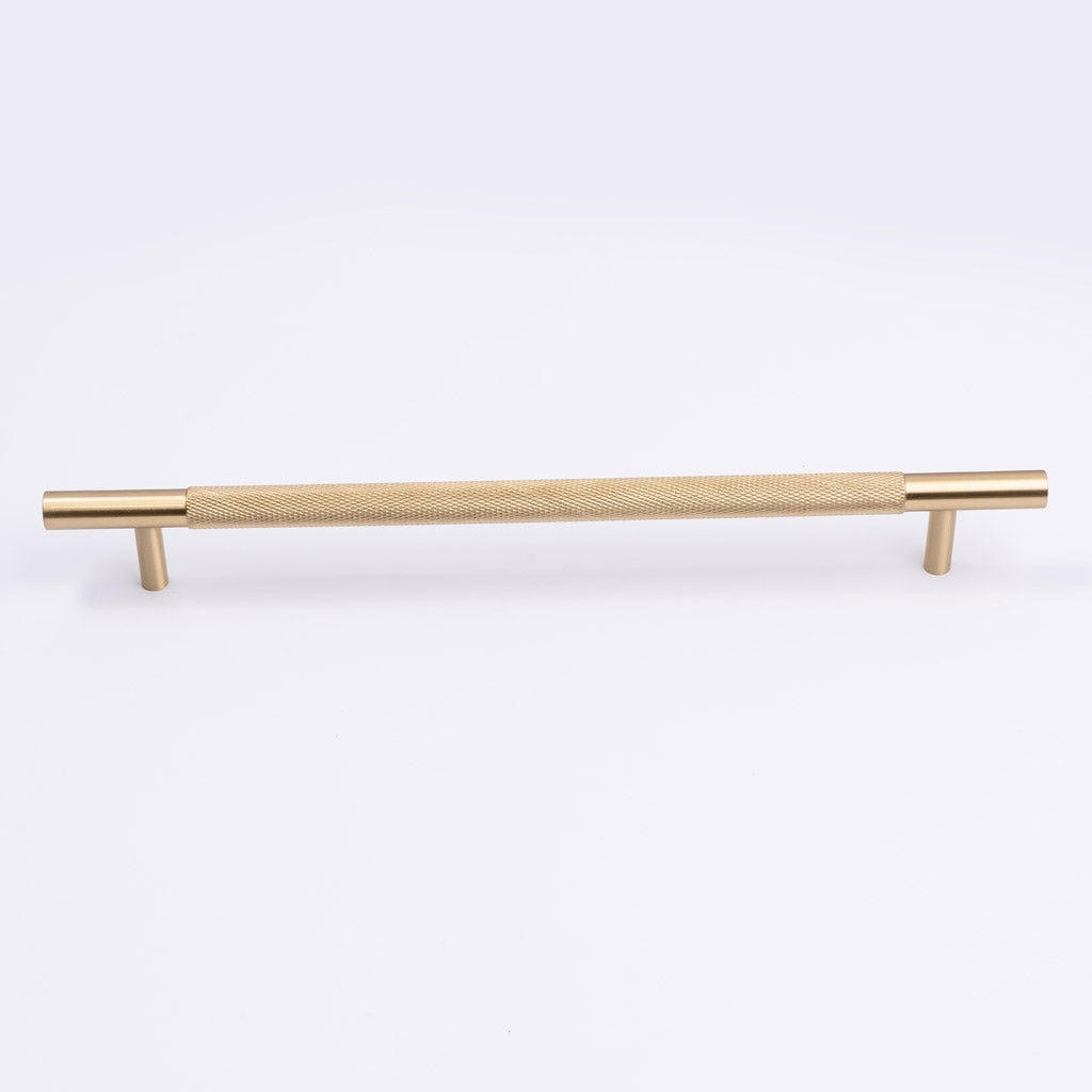Brushed Brass Knurled Drawer Pull - Charmian - Manovella