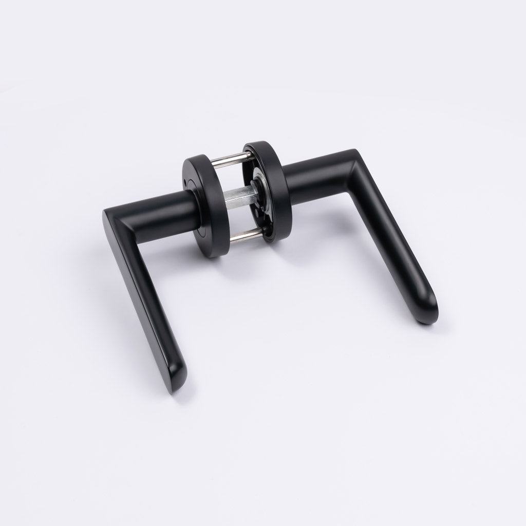 Matt Black Privacy Door Handle - Fairhaven - Manovella