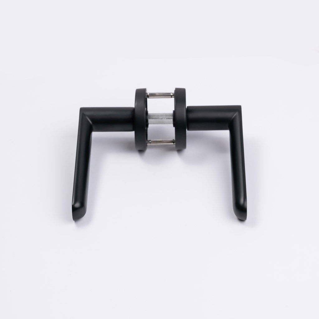 Matt Black Privacy Door Handle - Fairhaven - Manovella