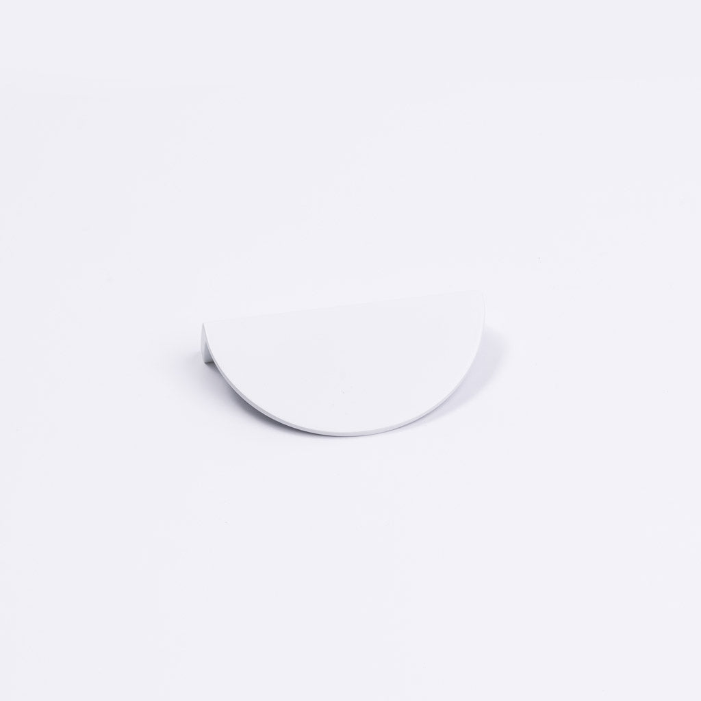 White Half Moon Cabinet Pull - Iris - Manovella