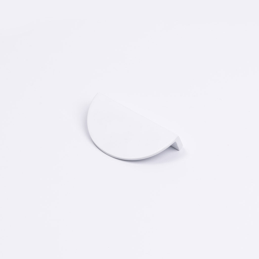 White Half Moon Cabinet Pull - Iris - Manovella