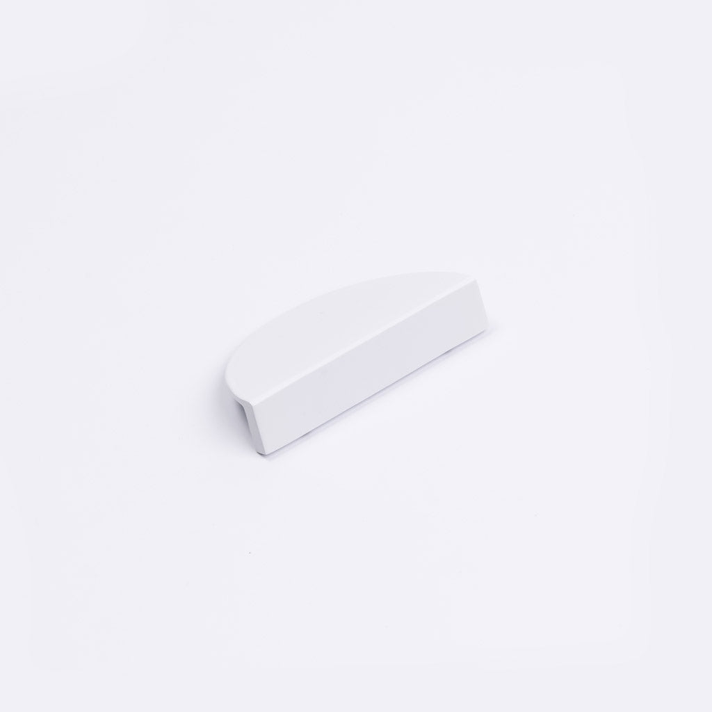 White Half Moon Cabinet Pull - Iris - Manovella