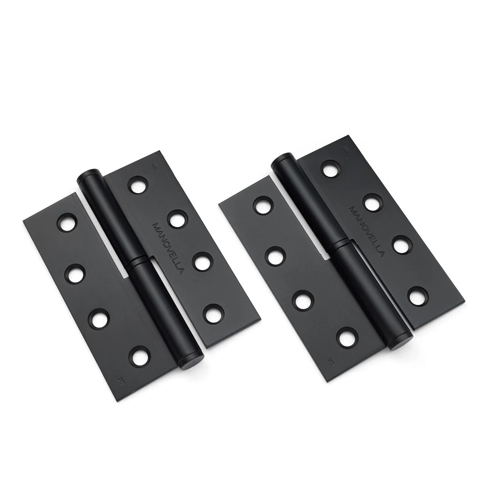 Matt Black Lift Off Right Hand Hinge (Pair) 100mm x 75mm - Manovella