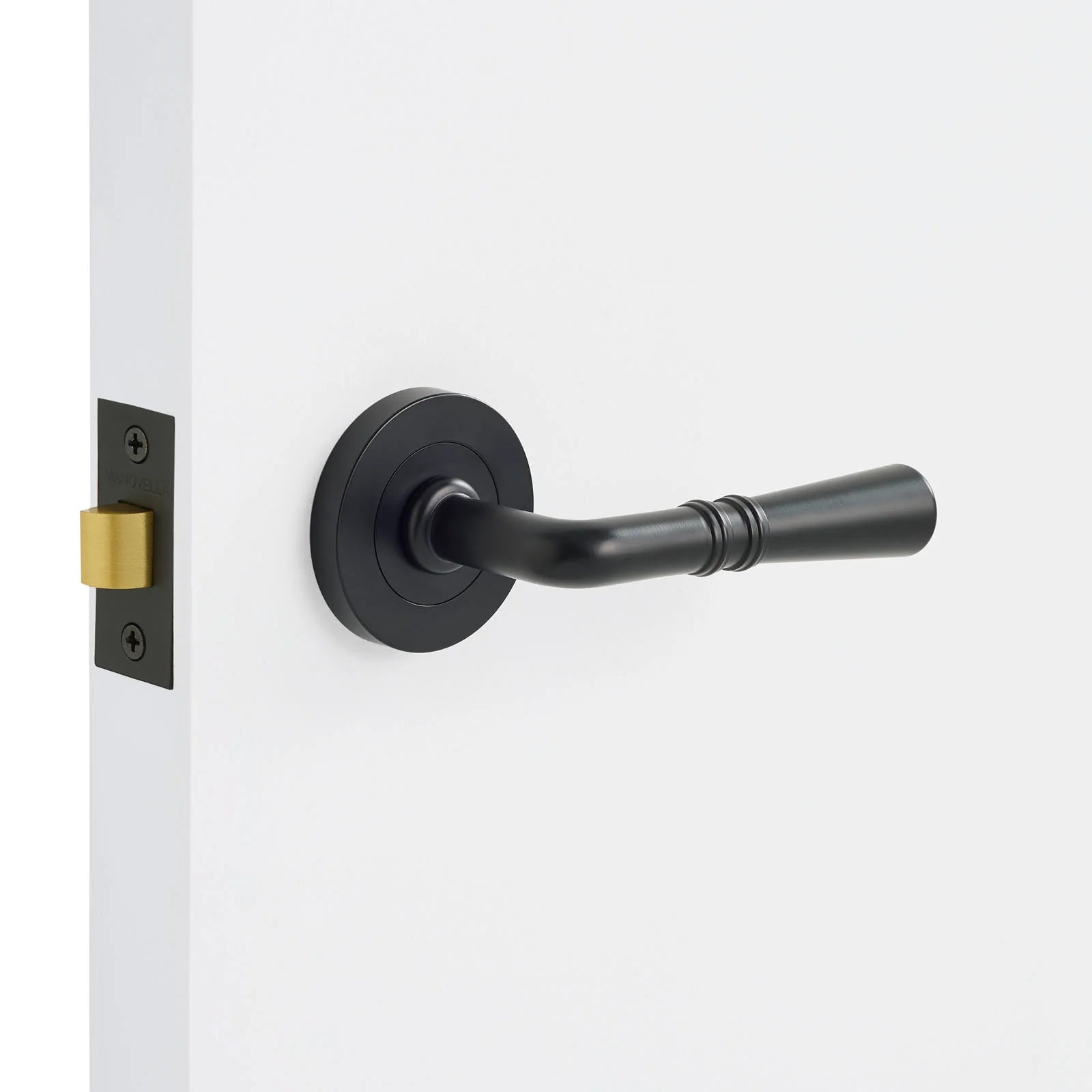 Matt Black Passage Door Handle - Lexton - Manovella