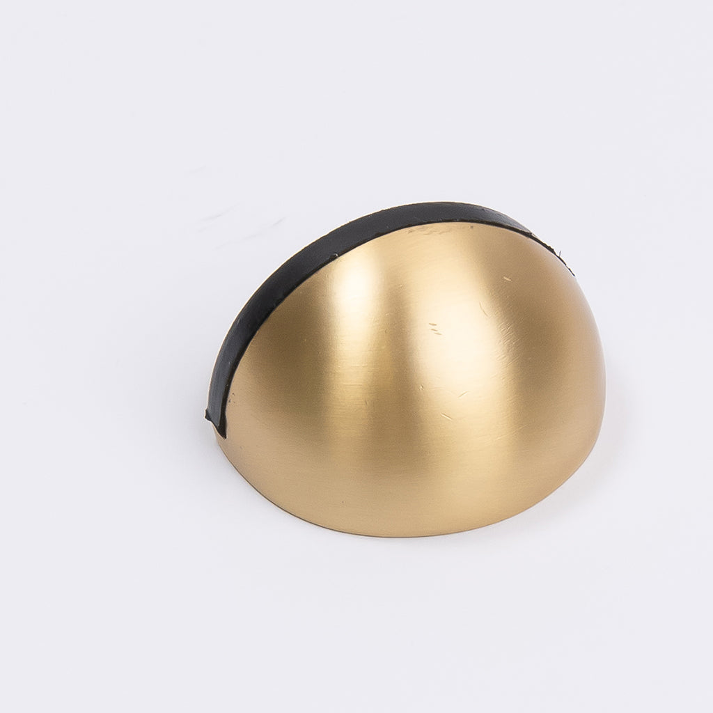 Satin Brass Half Moon Door Stop - Manovella