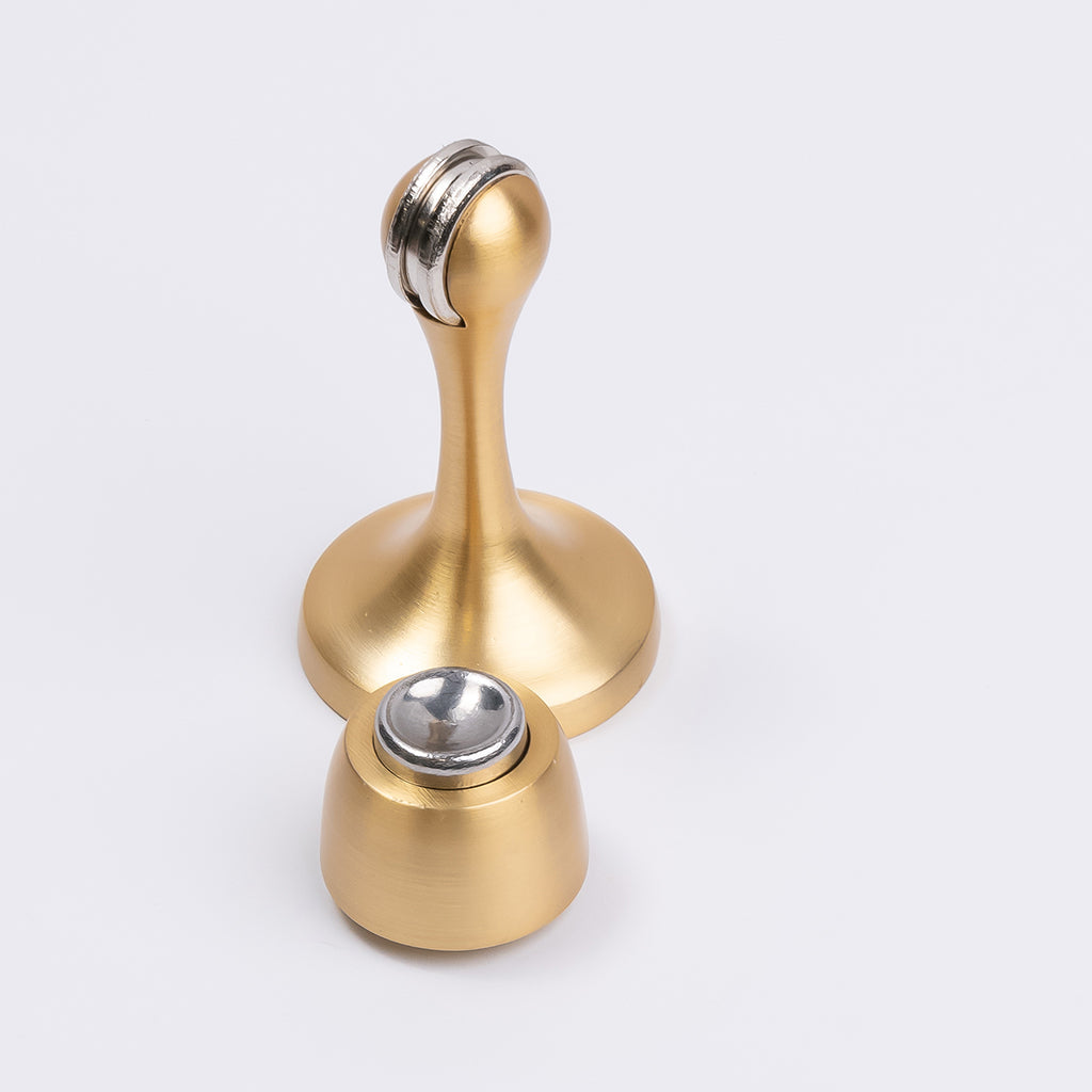 Satin Brass Magnetic Door Stop - Manovella