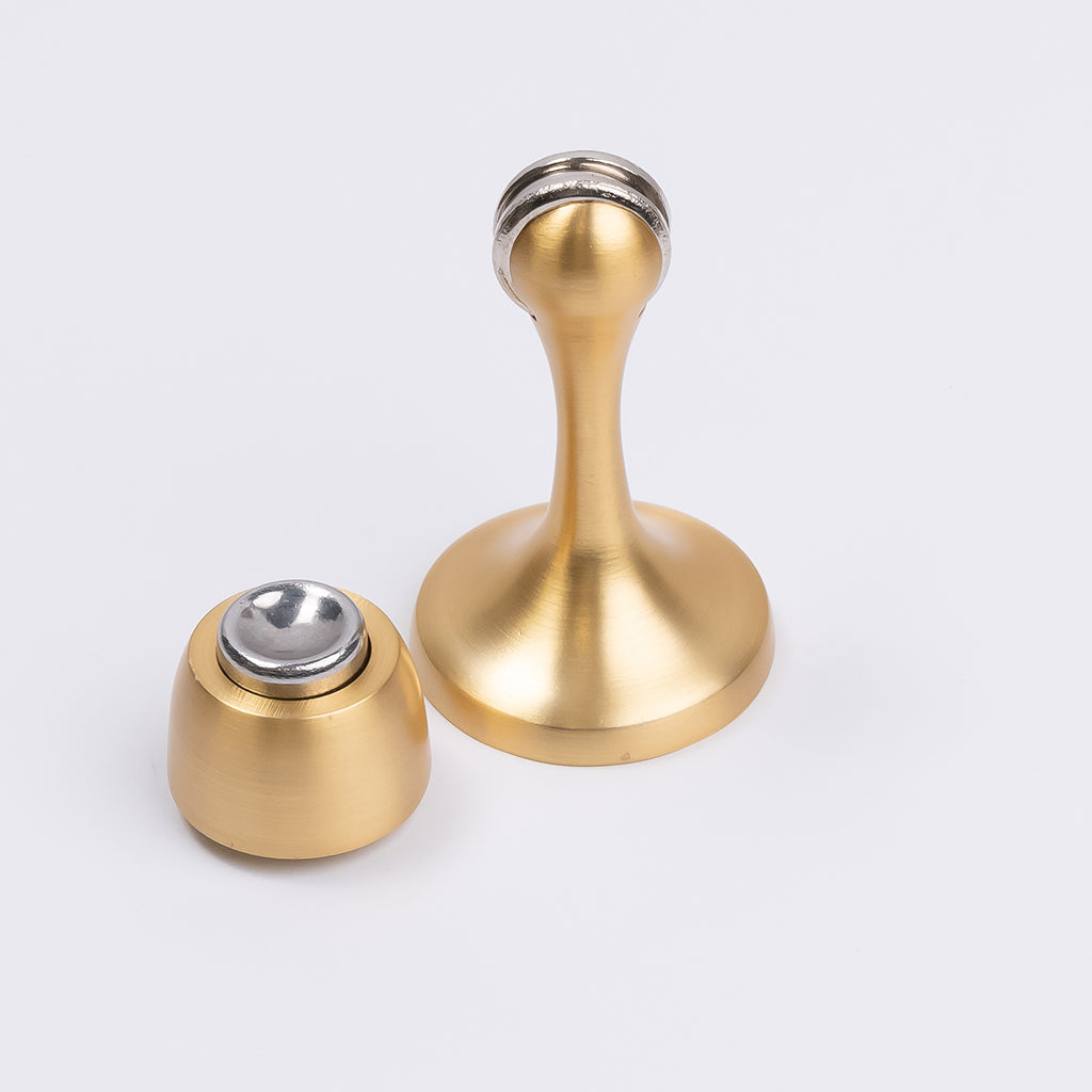 Satin Brass Magnetic Door Stop - Manovella