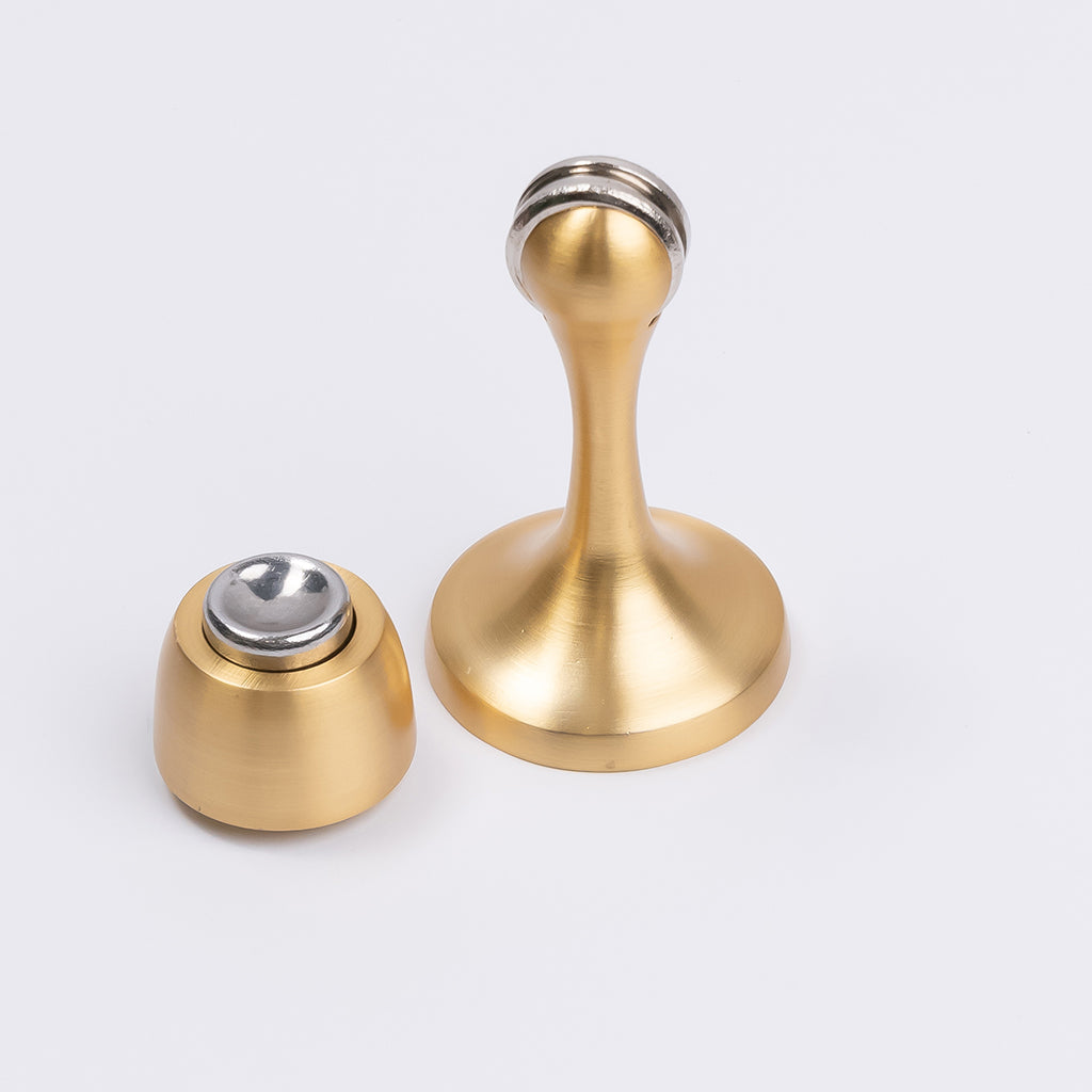 Satin Brass Magnetic Door Stop - Manovella