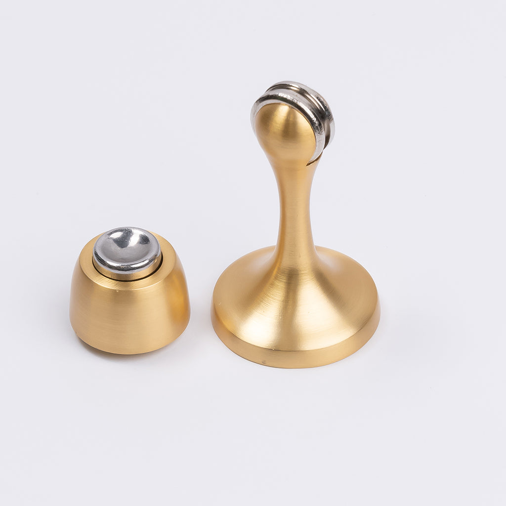 Satin Brass Magnetic Door Stop - Manovella