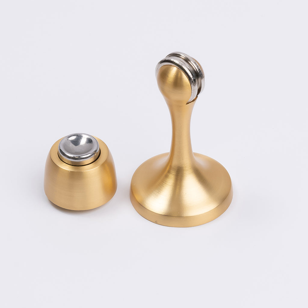 Satin Brass Magnetic Door Stop - Manovella