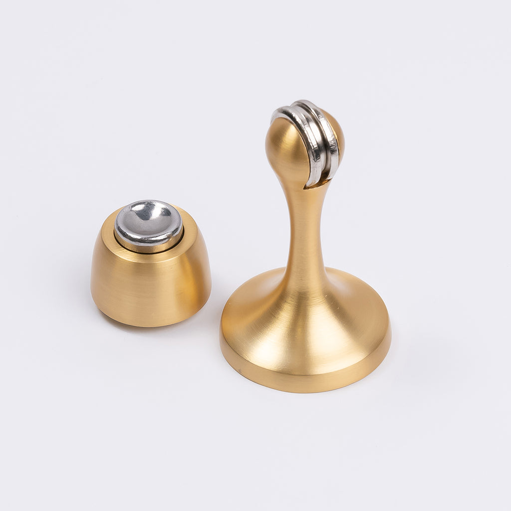 Satin Brass Magnetic Door Stop - Manovella