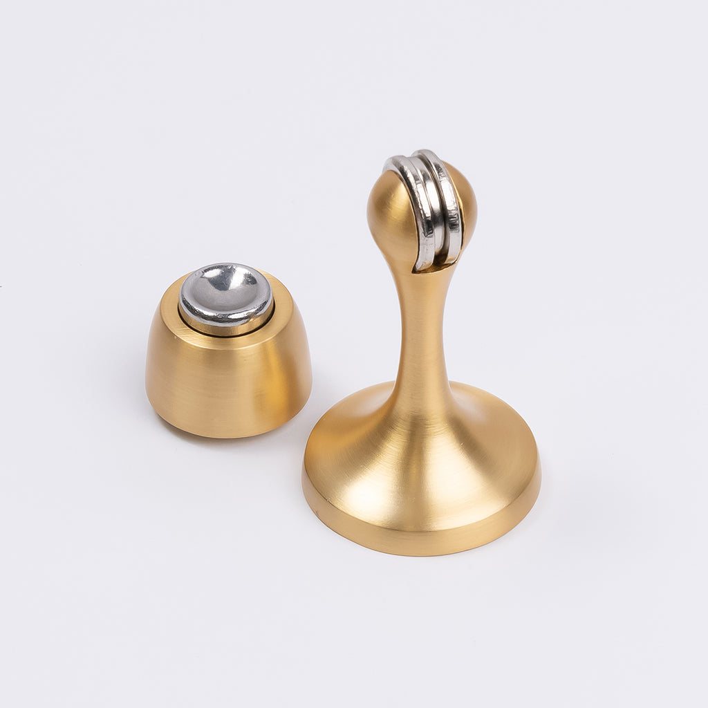 Satin Brass Magnetic Door Stop - Manovella