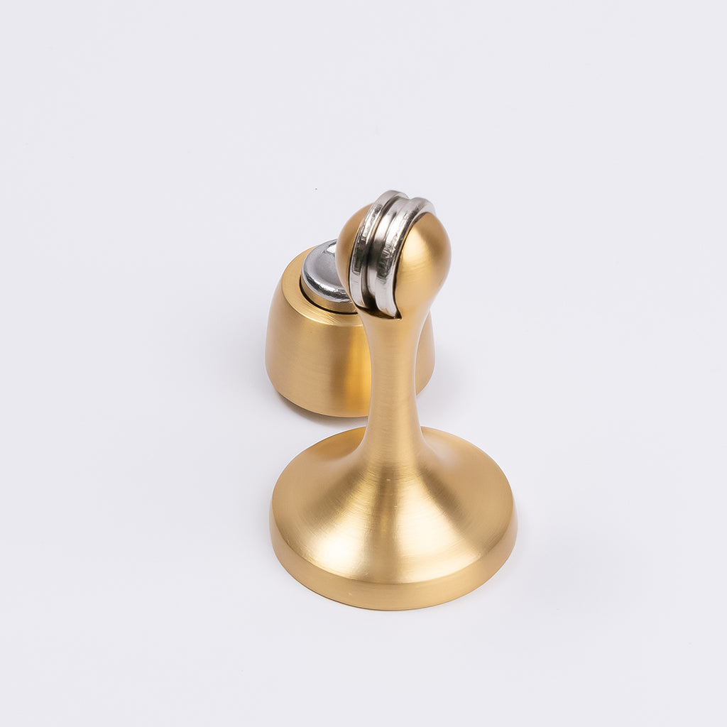 Satin Brass Magnetic Door Stop - Manovella