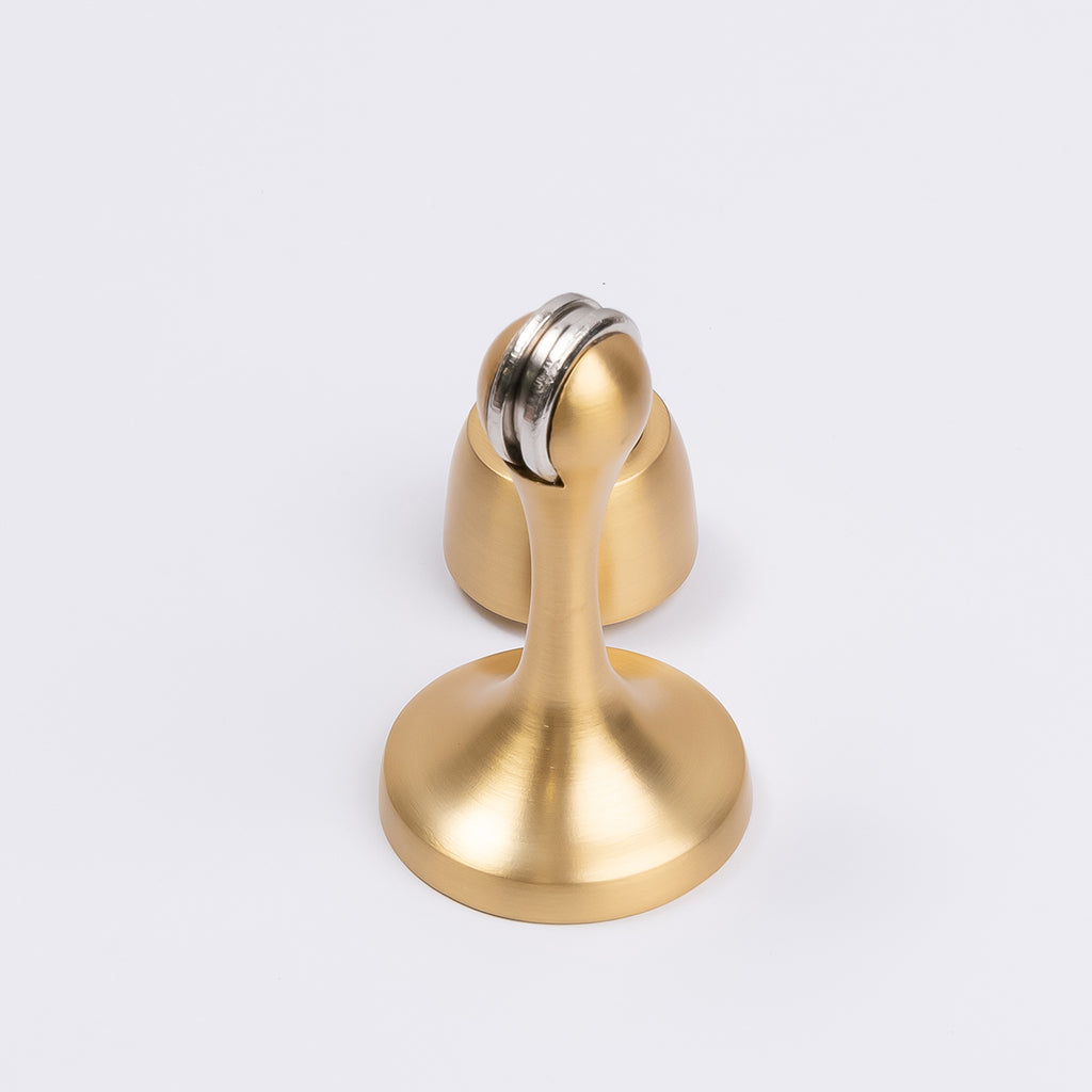 Satin Brass Magnetic Door Stop - Manovella