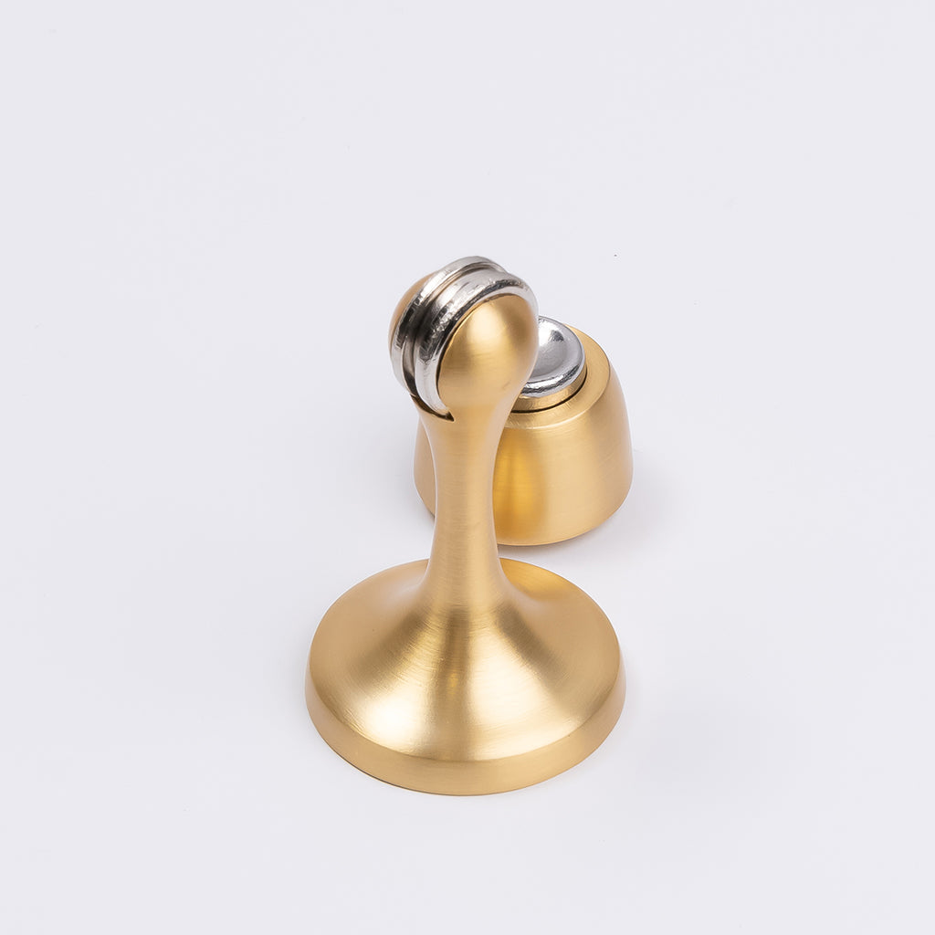 Satin Brass Magnetic Door Stop - Manovella