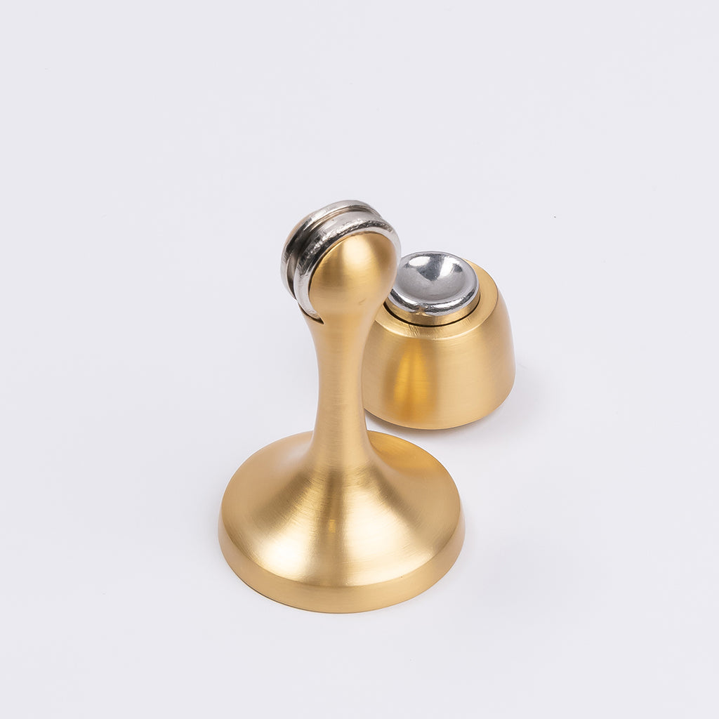 Satin Brass Magnetic Door Stop - Manovella
