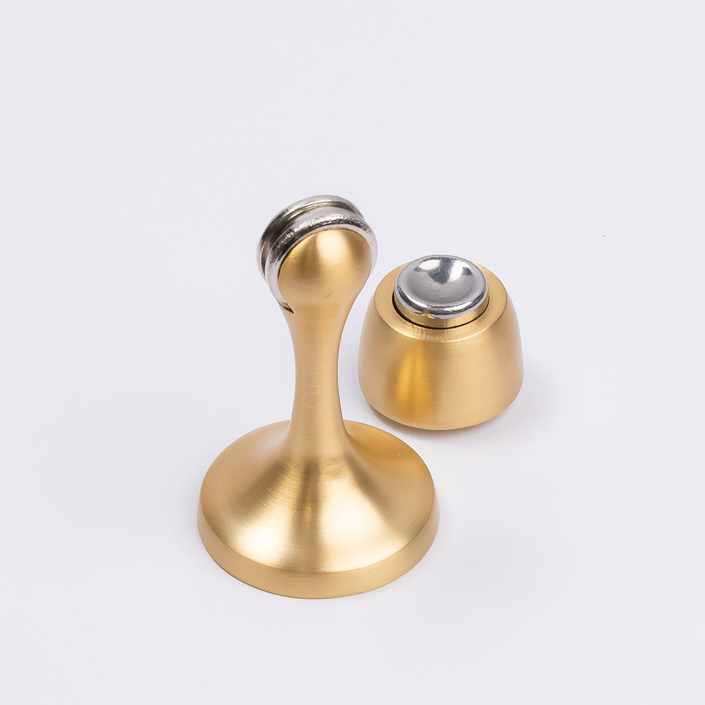 Satin Brass Magnetic Door Stop - Manovella