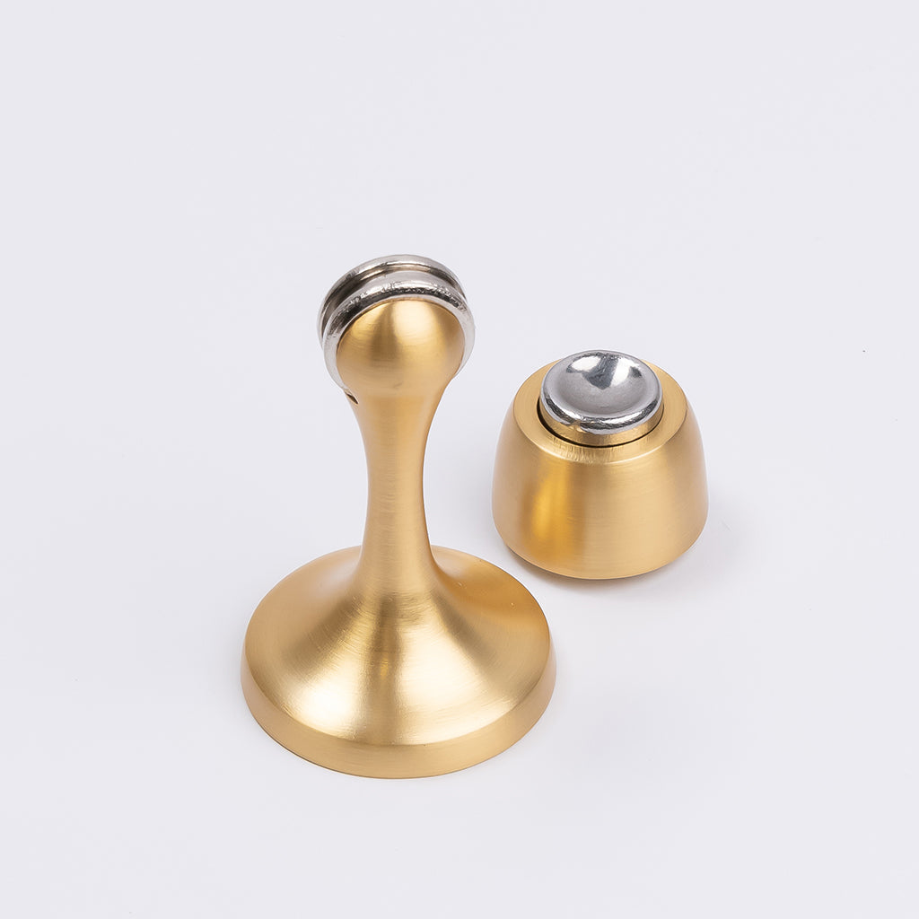 Satin Brass Magnetic Door Stop - Manovella