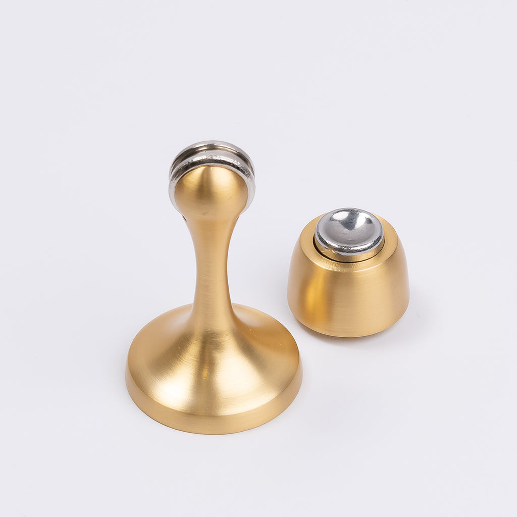 Satin Brass Magnetic Door Stop - Manovella