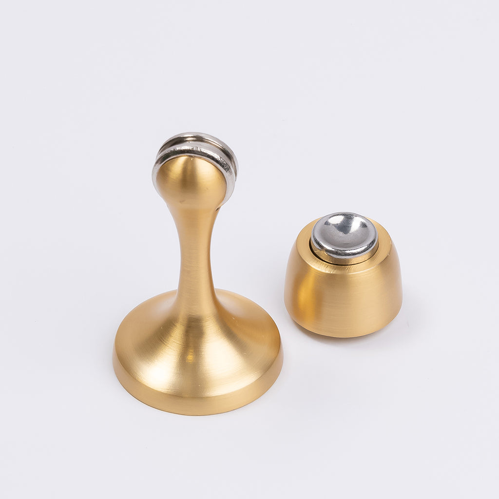 Satin Brass Magnetic Door Stop - Manovella