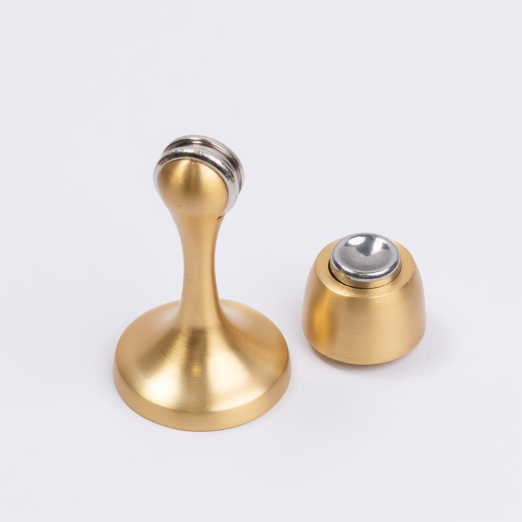 Satin Brass Magnetic Door Stop - Manovella