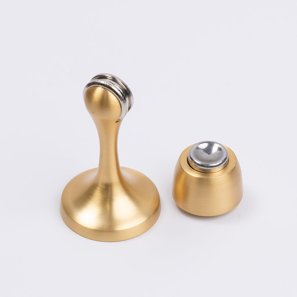 Satin Brass Magnetic Door Stop - Manovella