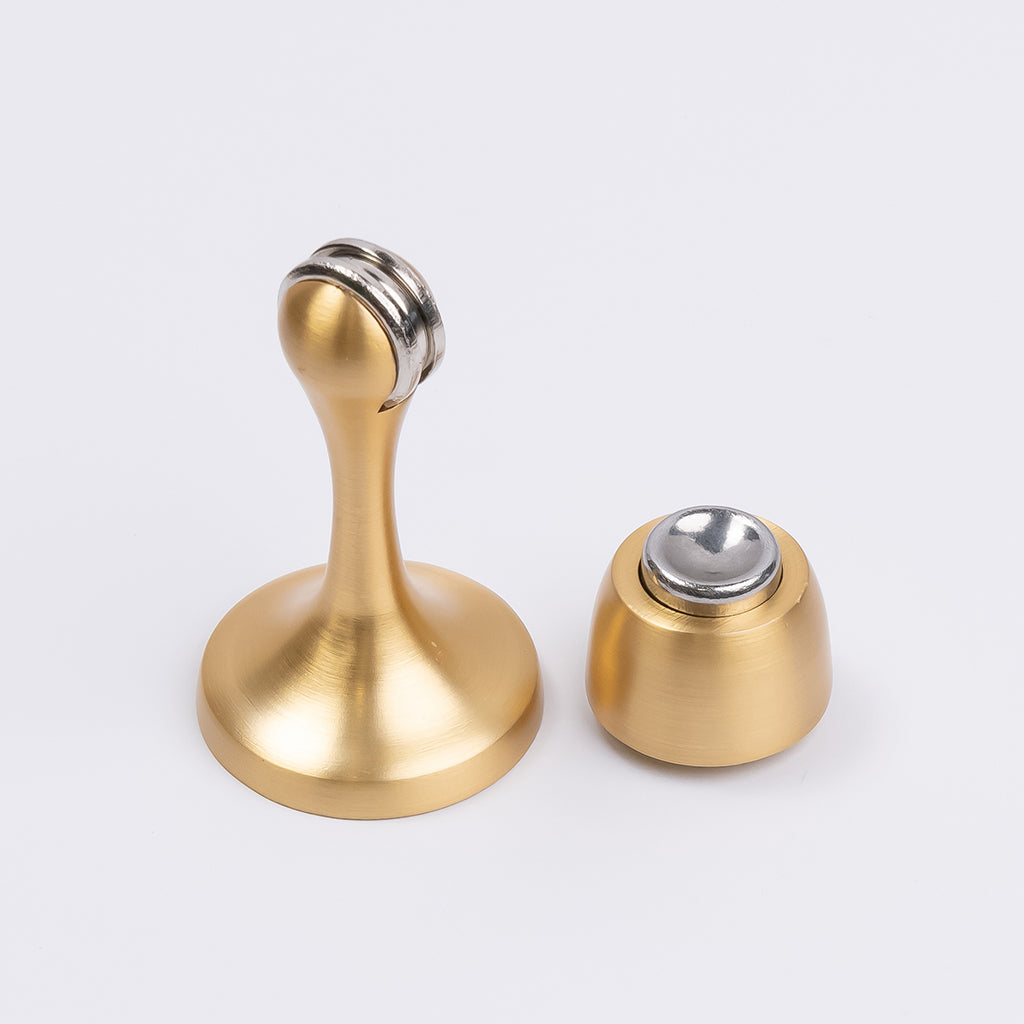 Satin Brass Magnetic Door Stop - Manovella