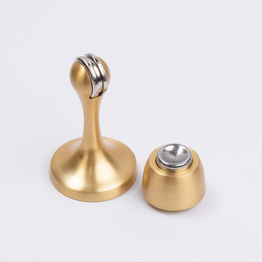 Satin Brass Magnetic Door Stop - Manovella