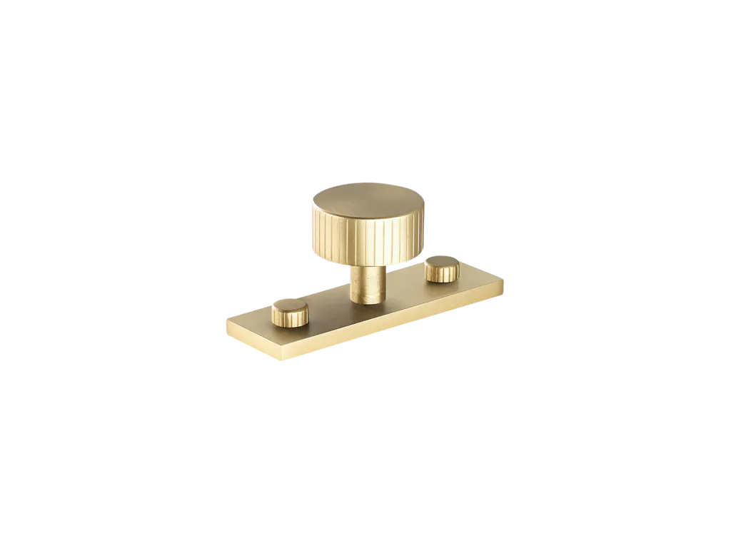 MIX Straight Knurled Cabinet Knob & Backplate By Armac Martin