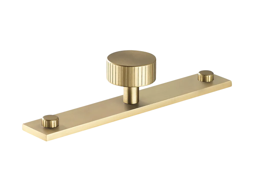 MIX Straight Knurled Cabinet Knob & Backplate By Armac Martin