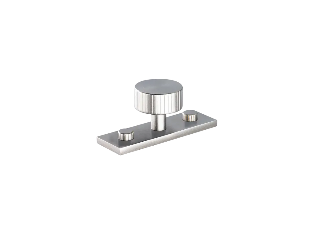 MIX Straight Knurled Cabinet Knob & Backplate By Armac Martin