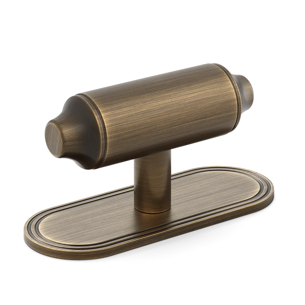 Barwick Plain T-bar Handle with Backplate By Armac Martin
