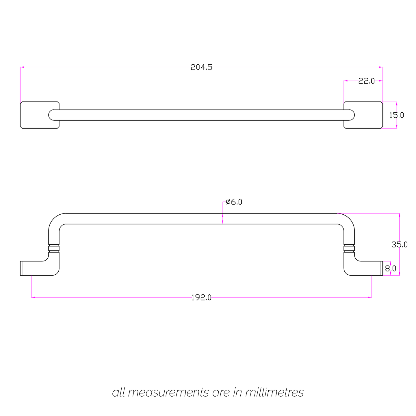 Sydney Handle - Polished Nickel By Hepburn