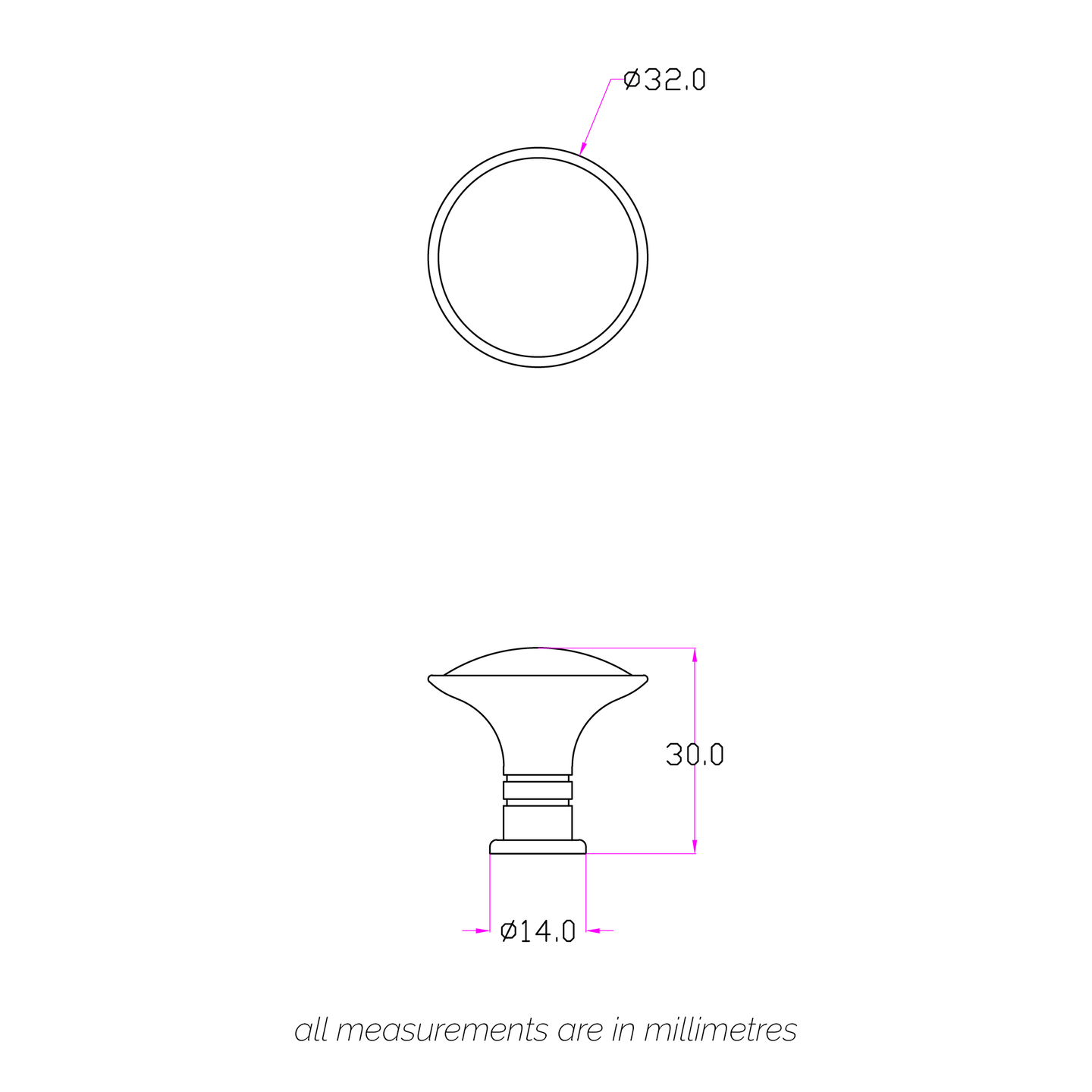 Sydney Knob - Satin Nickel by Hepburn