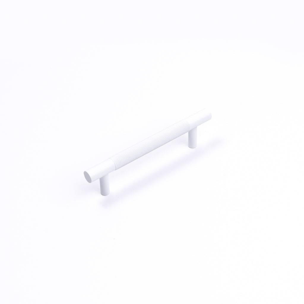 White Knurled Drawer Pull - Charmian - Manovella