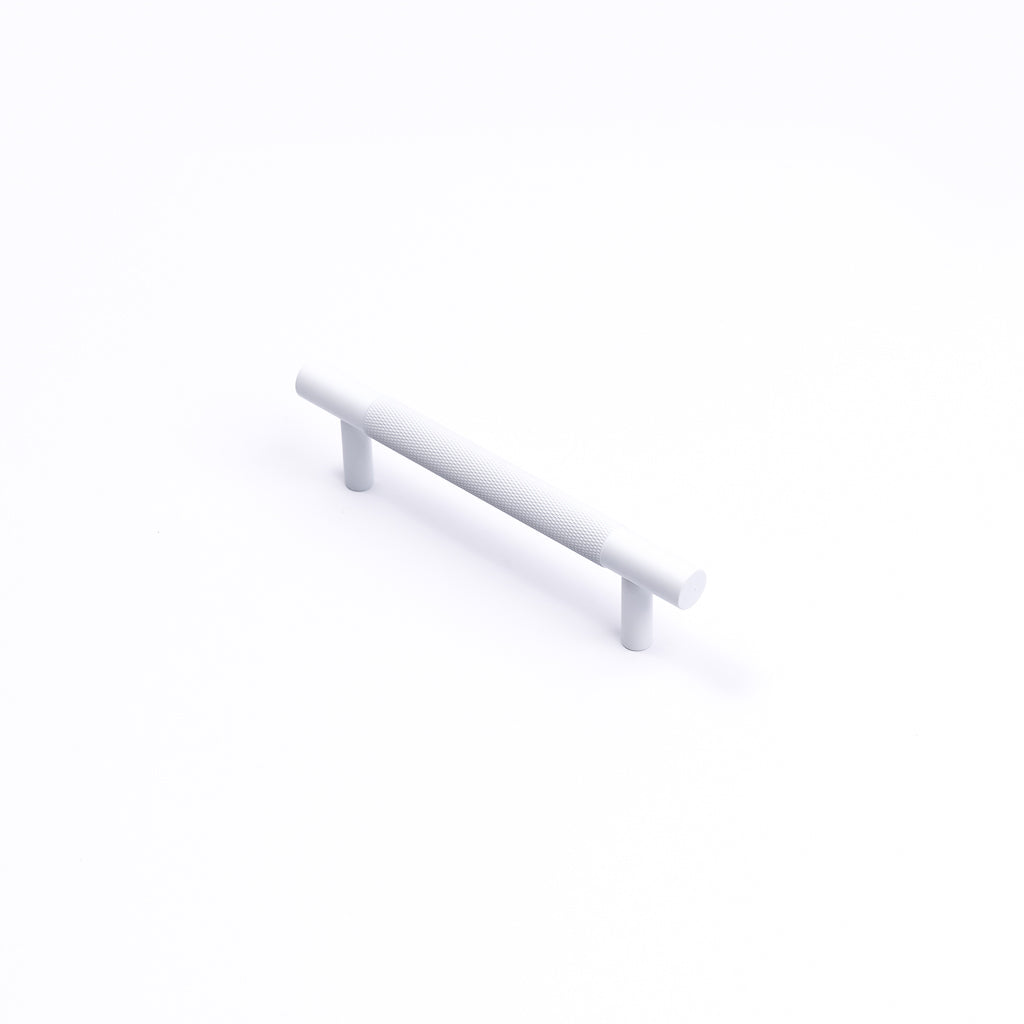 White Knurled Drawer Pull - Charmian - Manovella